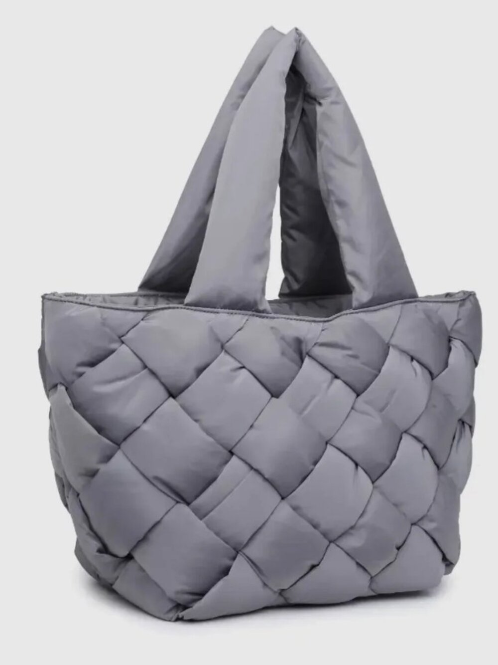 SOL AND SELENE Carbon INTUITION EAST WEST WOVEN NYLON TOTE